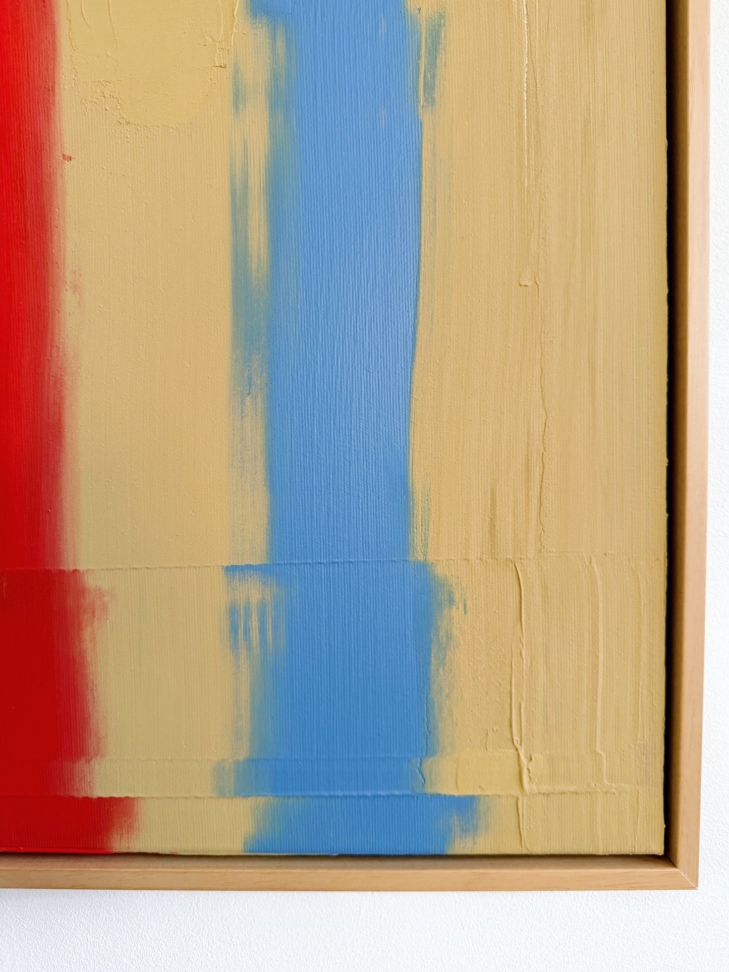 Abstraktes Bild - AURA Blau/Orange - 60 x 60 cm
