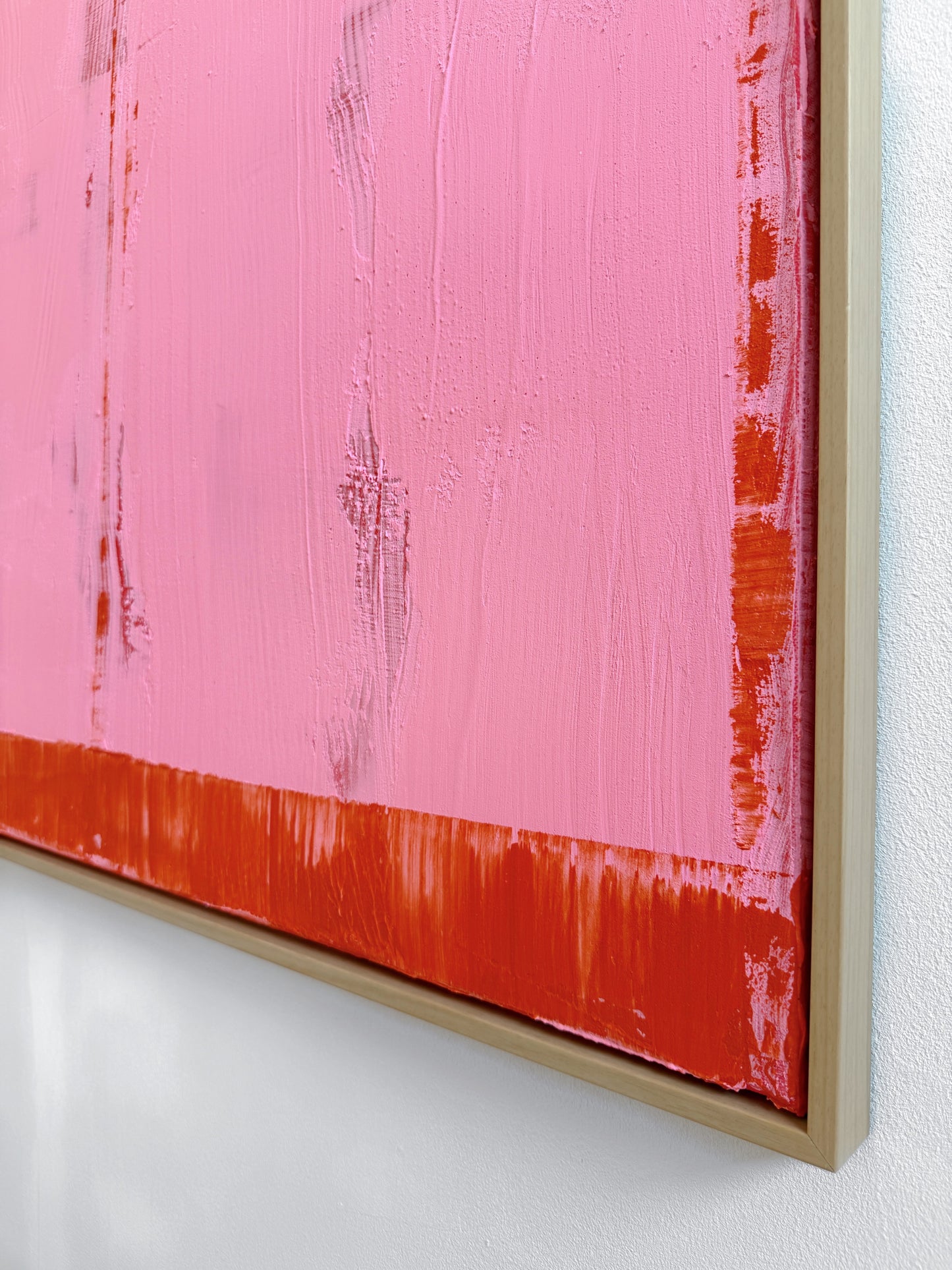 Abstraktes Bild - STRUCTURE Pink 100 x 100 cm
