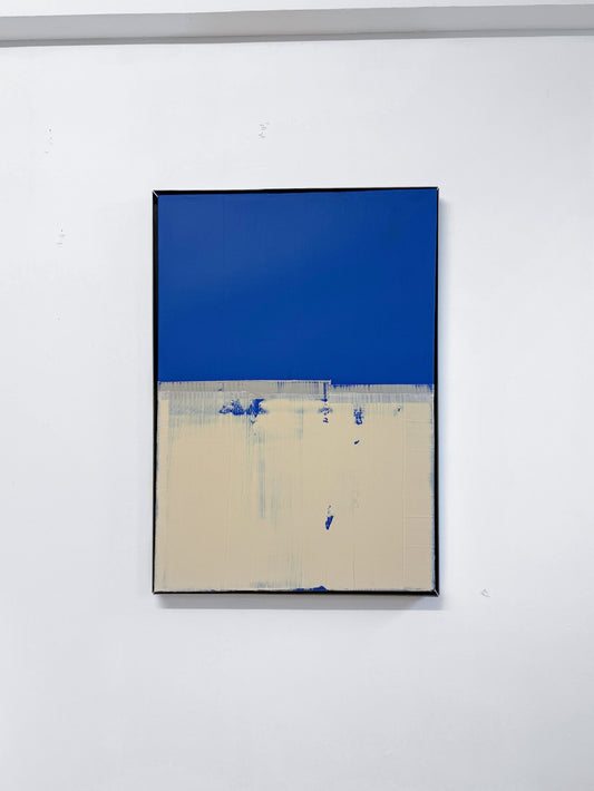 Abstraktes Bild - "Zyklus" Blau 70 x 100 cm
