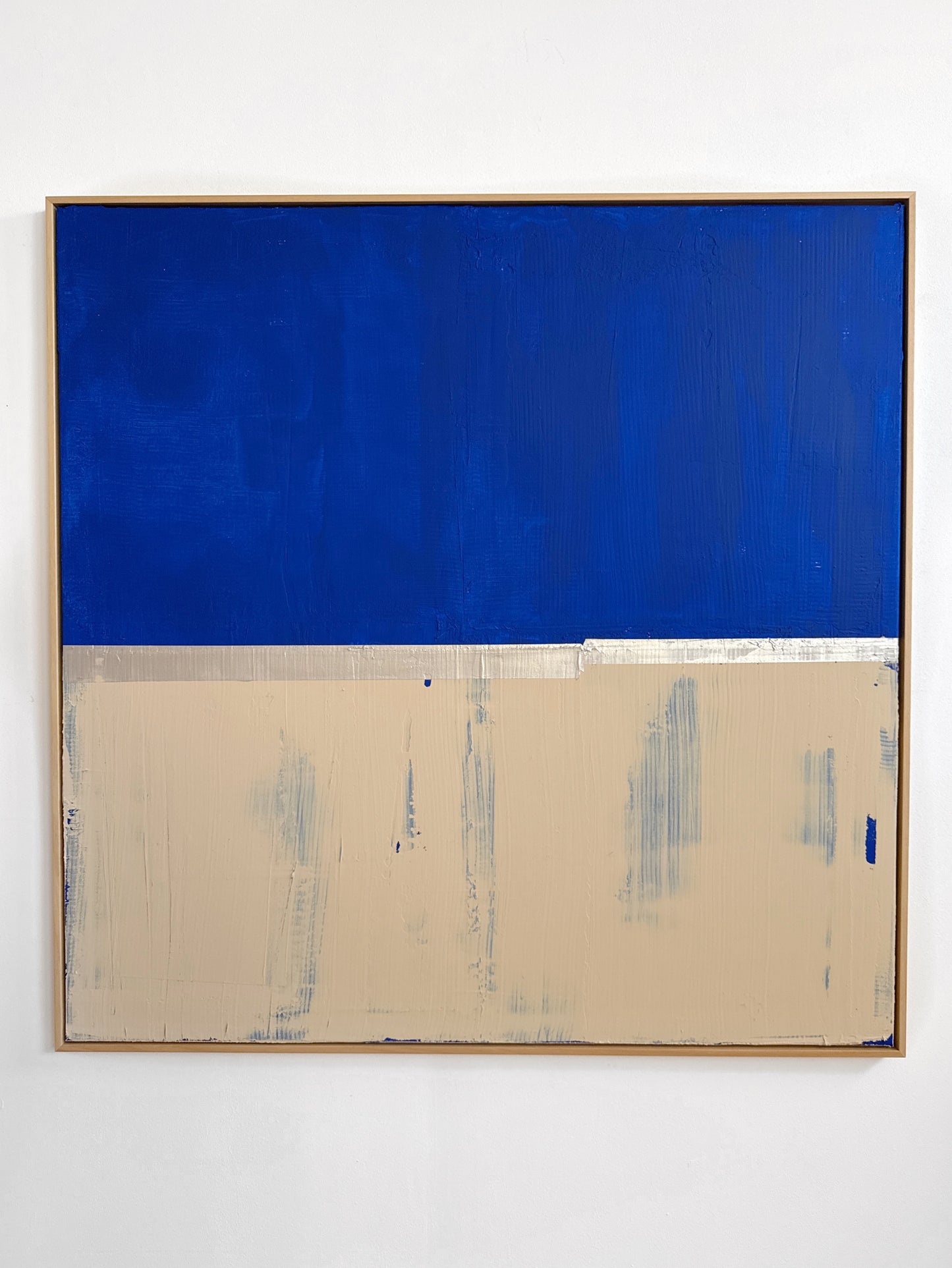 Abstraktes Bild - "Zyklus" Blau 120 x 120 cm