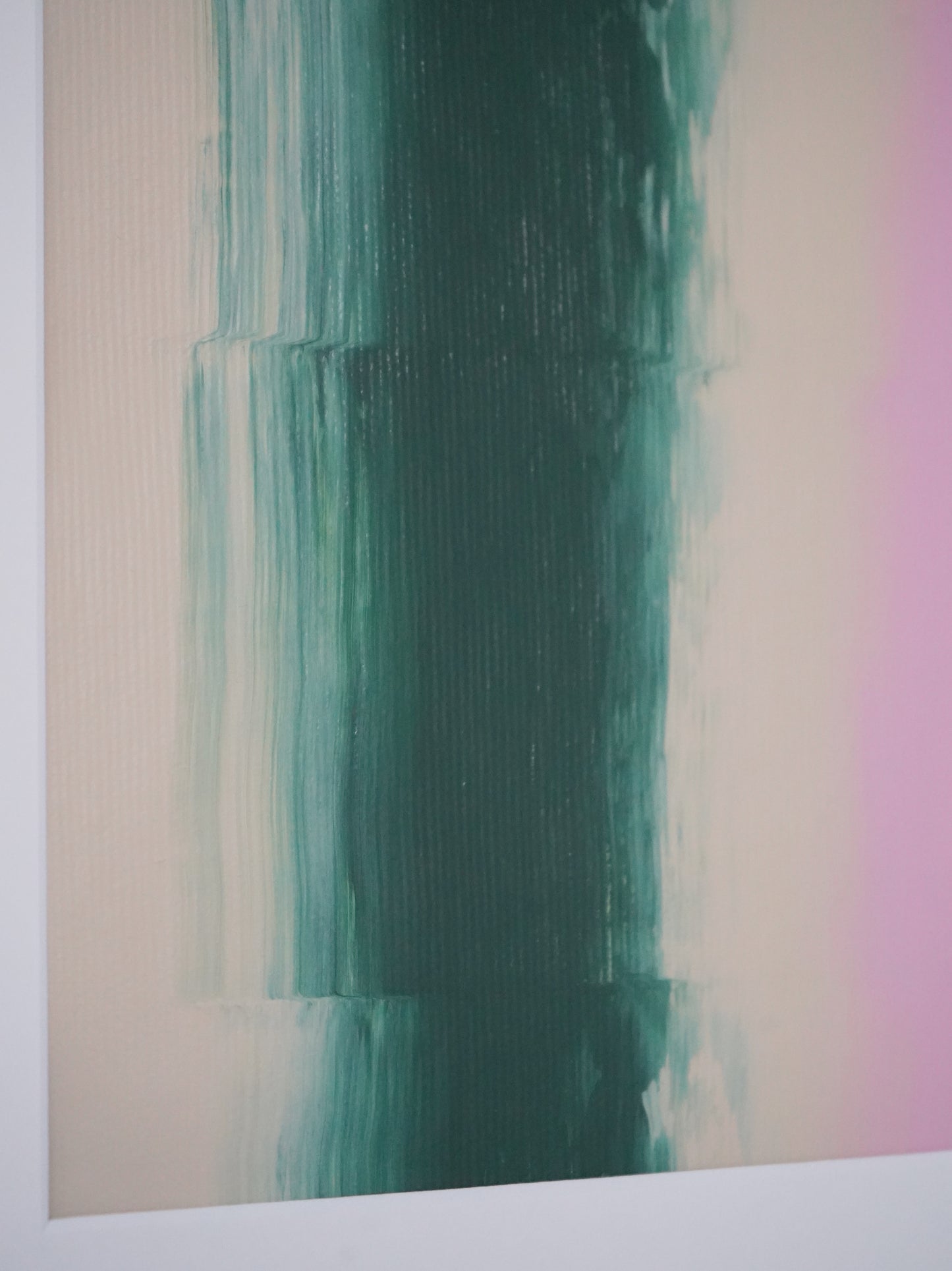Framed "AURA" - Green/Pink