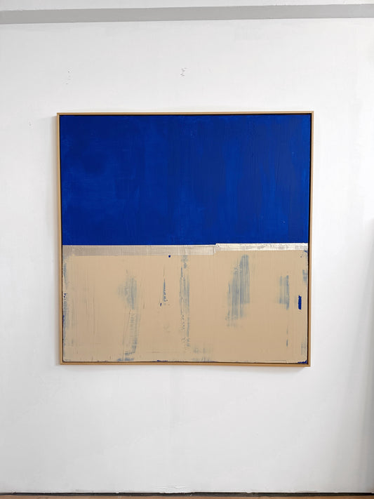 Abstraktes Bild - "Zyklus" Blau 120 x 120 cm
