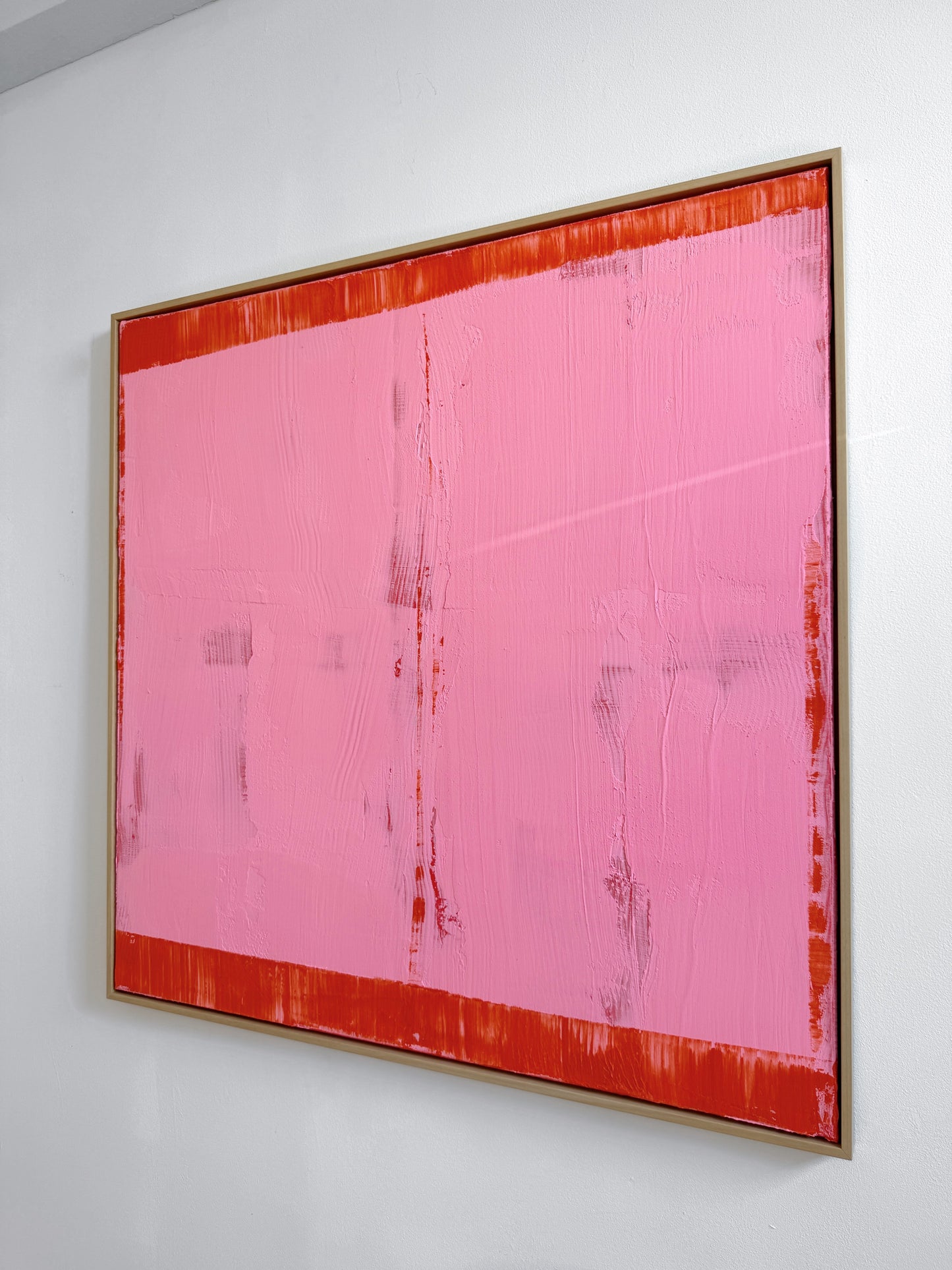 Abstraktes Bild - STRUCTURE Pink 100 x 100 cm
