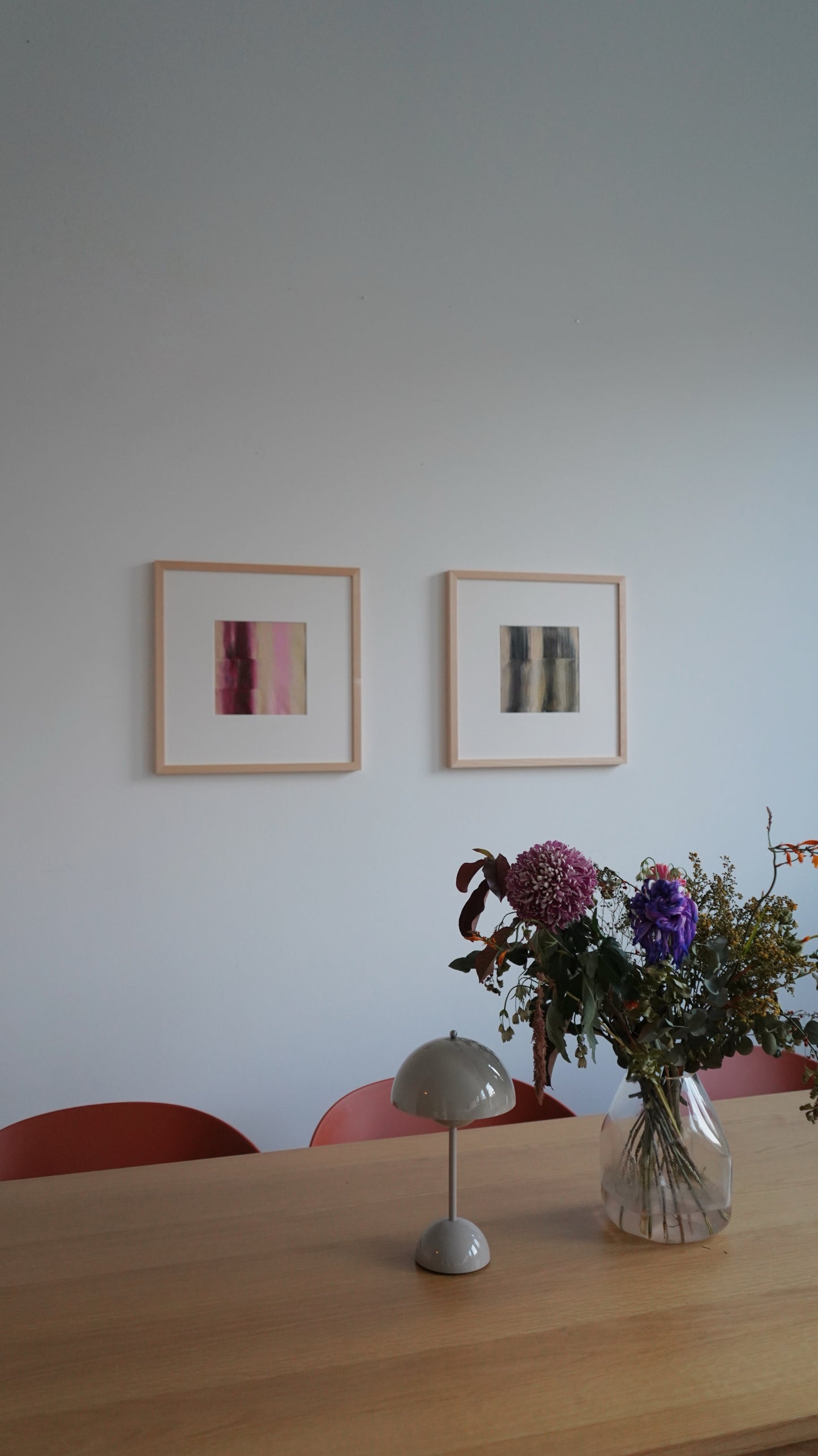 Framed "AURA" - Burgundy/Pink