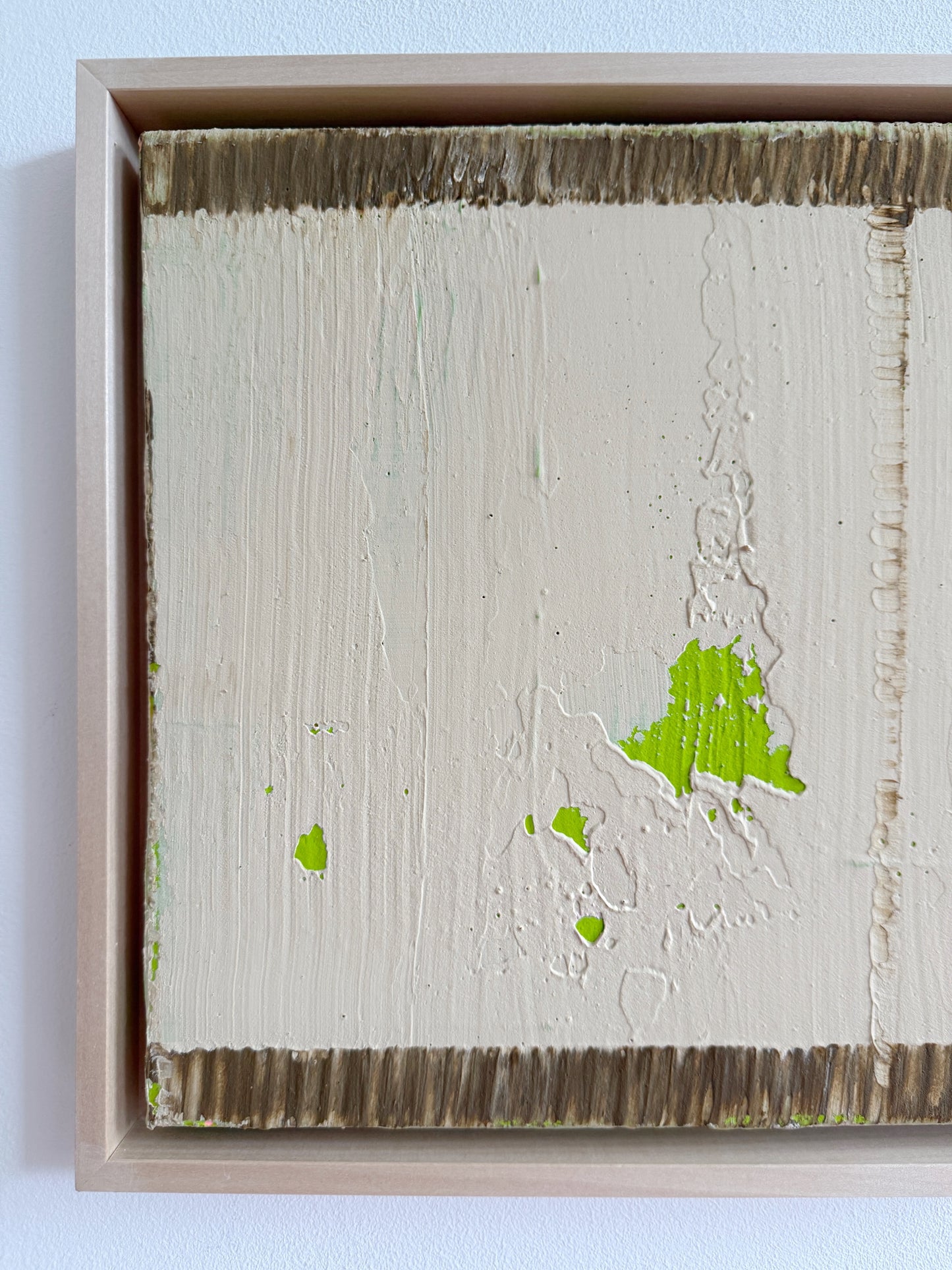 Abstraktes Bild - STRUCTURE Green - 30 x 30 cm