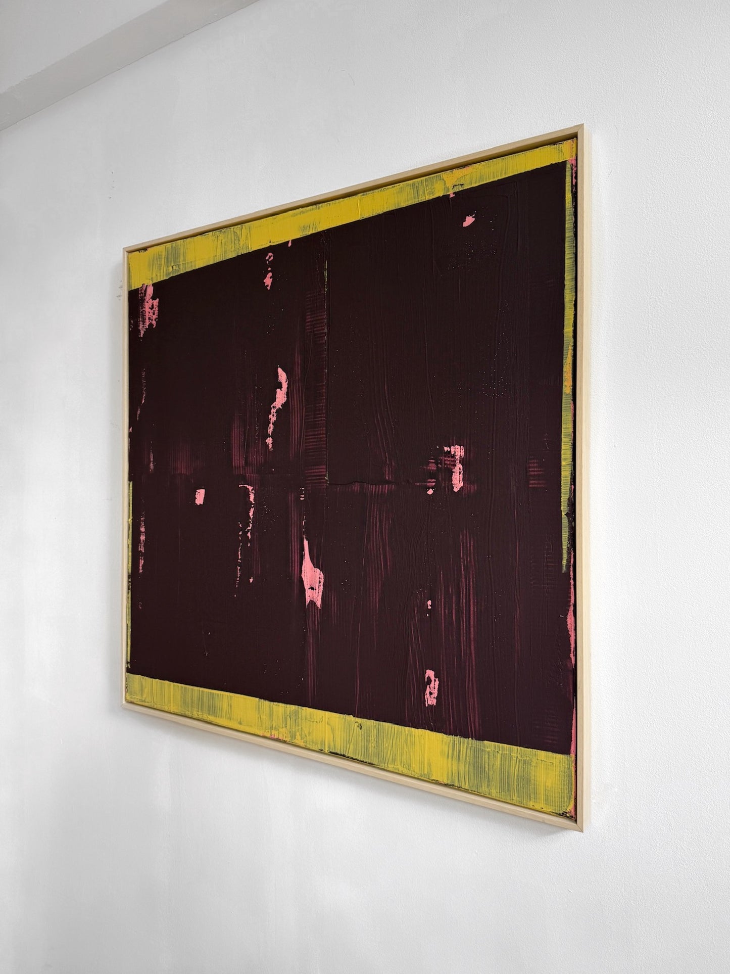 Abstraktes Bild - STRUCTURE Aubergine 100 x 100 cm