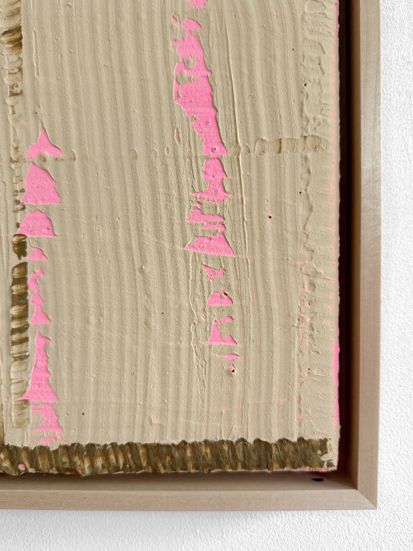 Abstraktes Bild - STRUCTURE Beige & Pink 30 x 30 cm