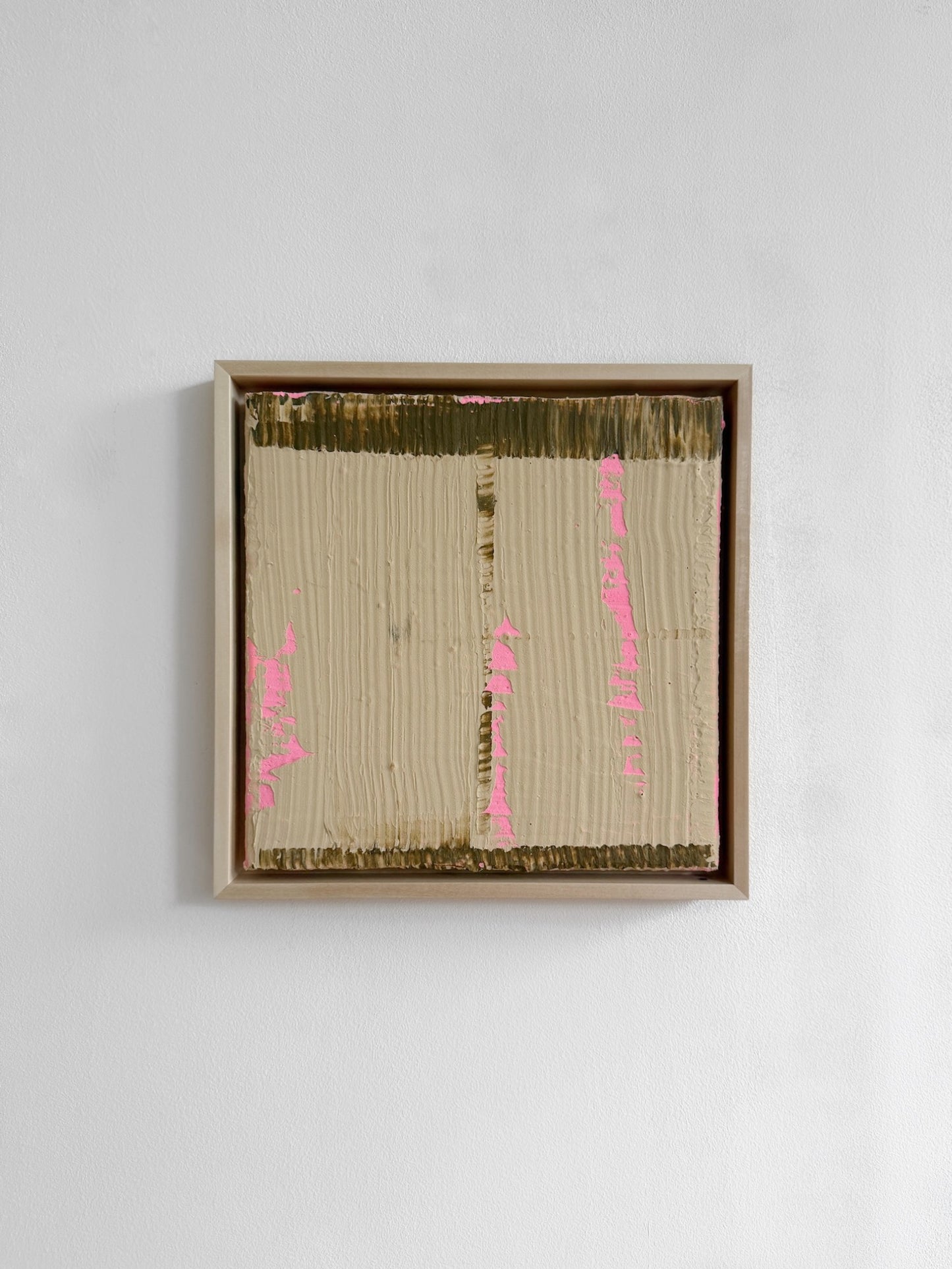 Abstraktes Bild - STRUCTURE Beige & Pink 30 x 30 cm
