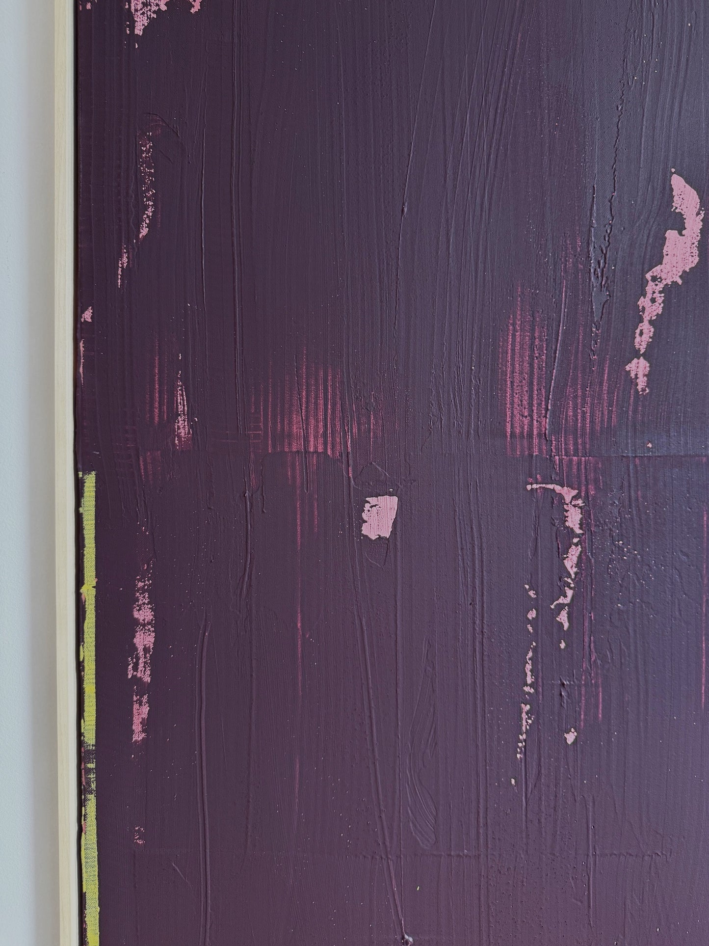 Abstraktes Bild - STRUCTURE Aubergine 100 x 100 cm