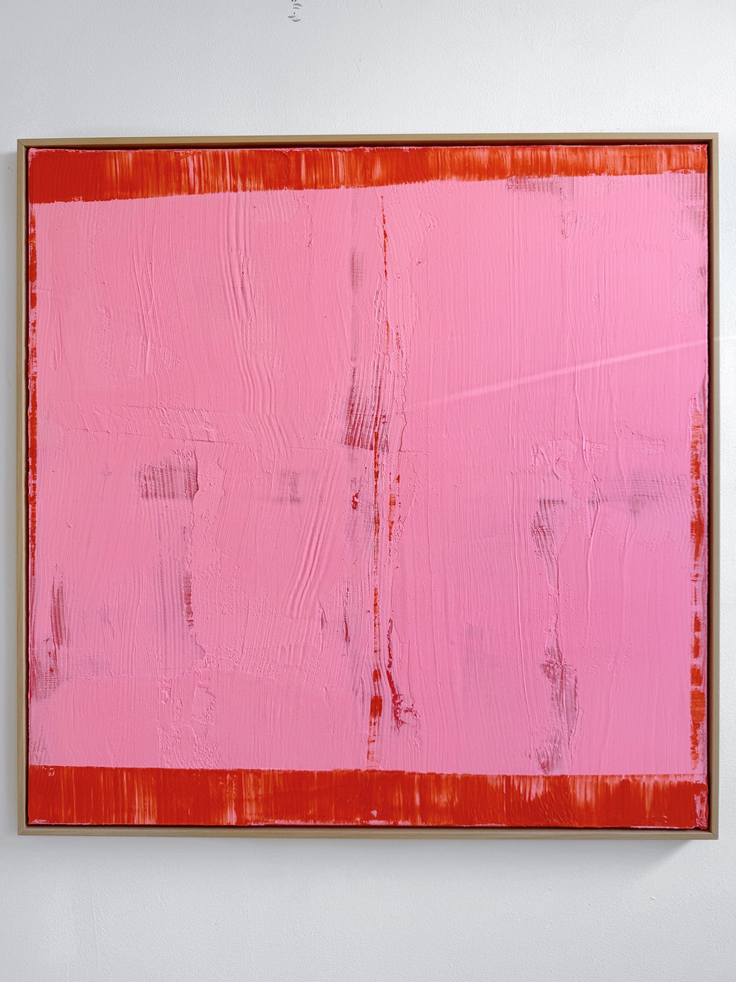 Abstraktes Bild - STRUCTURE Pink 100 x 100 cm