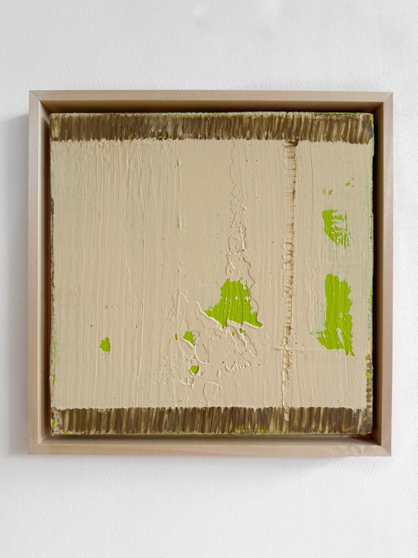 Abstraktes Bild - STRUCTURE Green - 30 x 30 cm