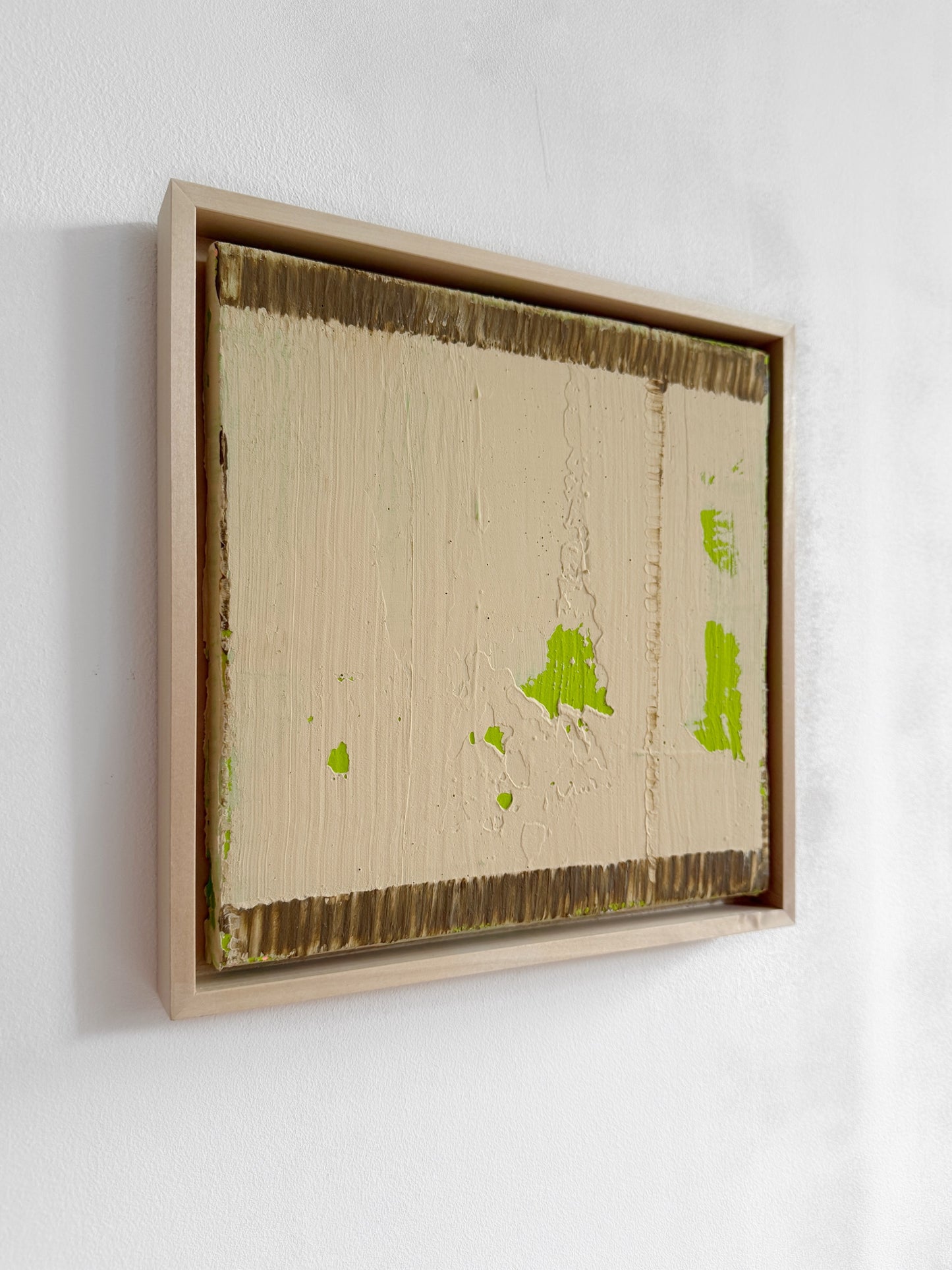 Abstraktes Bild - STRUCTURE Green - 30 x 30 cm