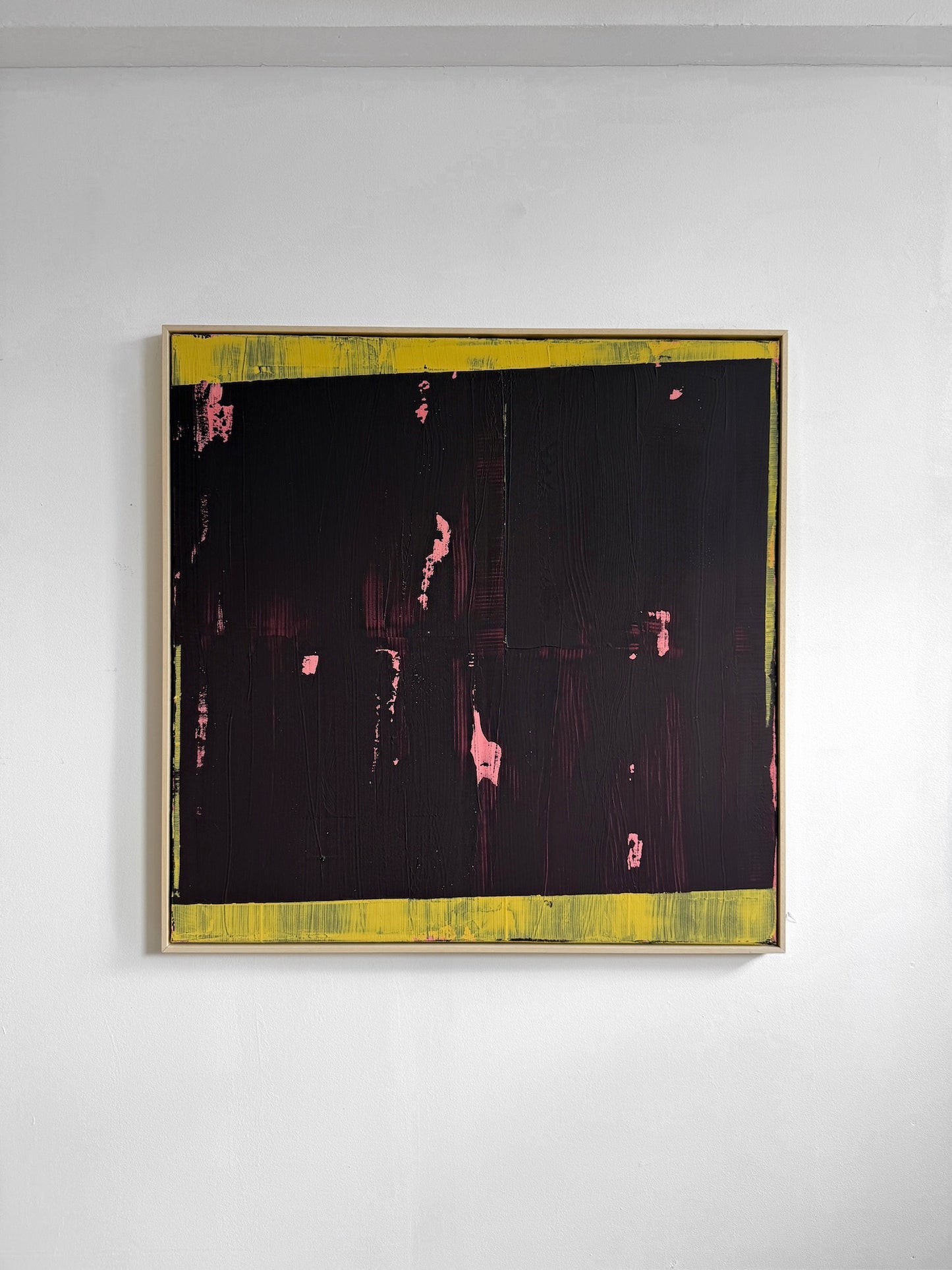 Abstraktes Bild - STRUCTURE Aubergine 100 x 100 cm