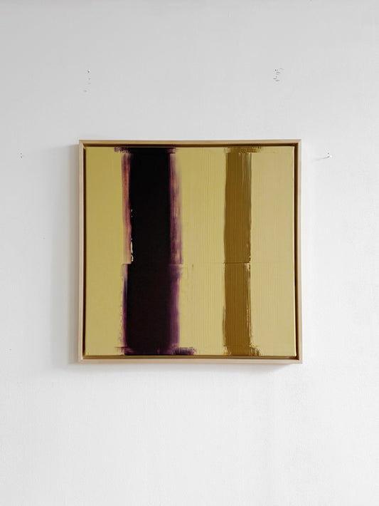 Abstraktes Bild - AURA BURGUNDY&OCKRE - 60 x 60 cm