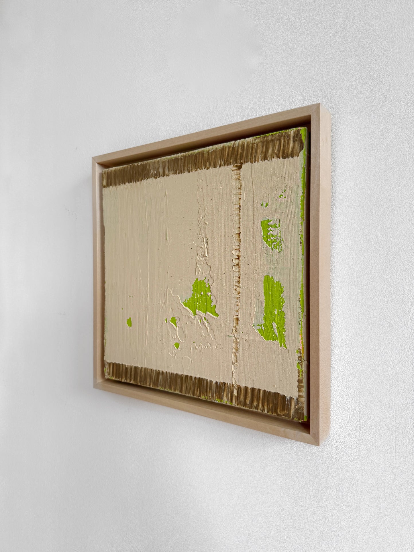 Abstraktes Bild - STRUCTURE Green - 30 x 30 cm