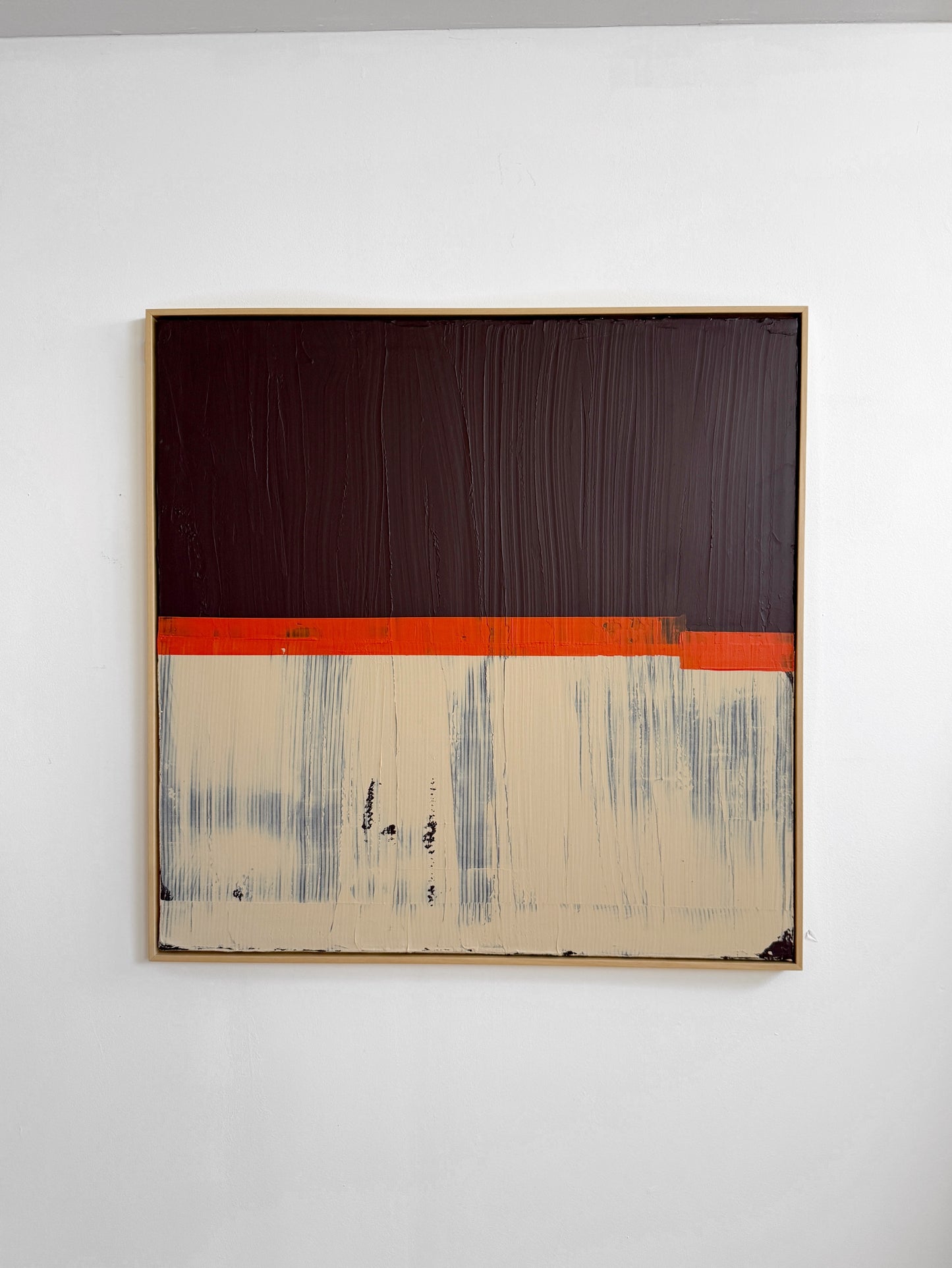 Abstraktes Bild - "Zyklus" Braun/ Orange 100 x 100 cm
