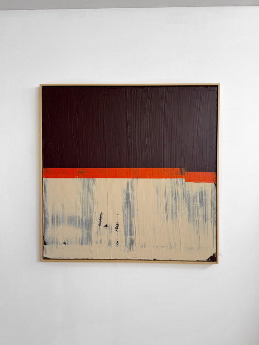 Abstraktes Bild - "Zyklus" Braun/ Orange 100 x 100 cm