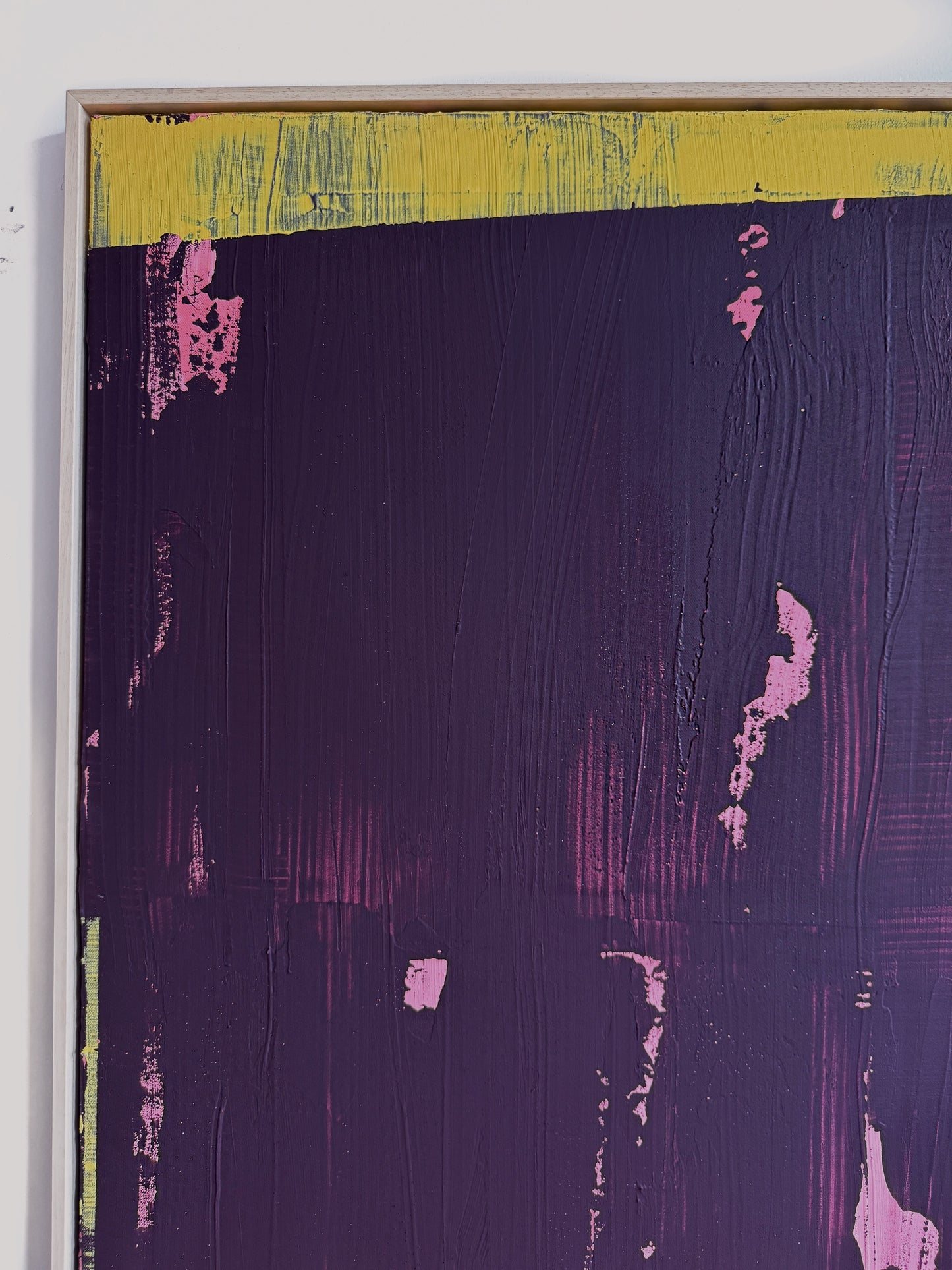 Abstraktes Bild - STRUCTURE Aubergine 100 x 100 cm