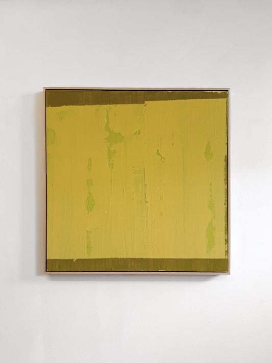 Abstraktes Bild - STRUCTURE Ocker 80 x 80 cm