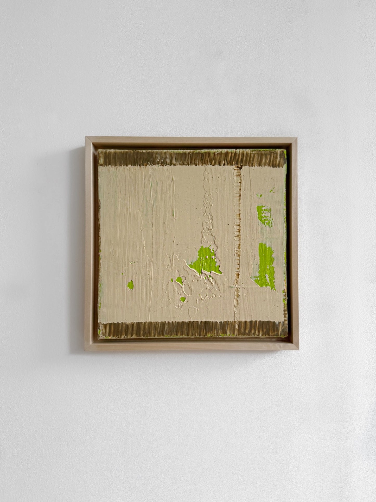 Abstraktes Bild - STRUCTURE Green - 30 x 30 cm
