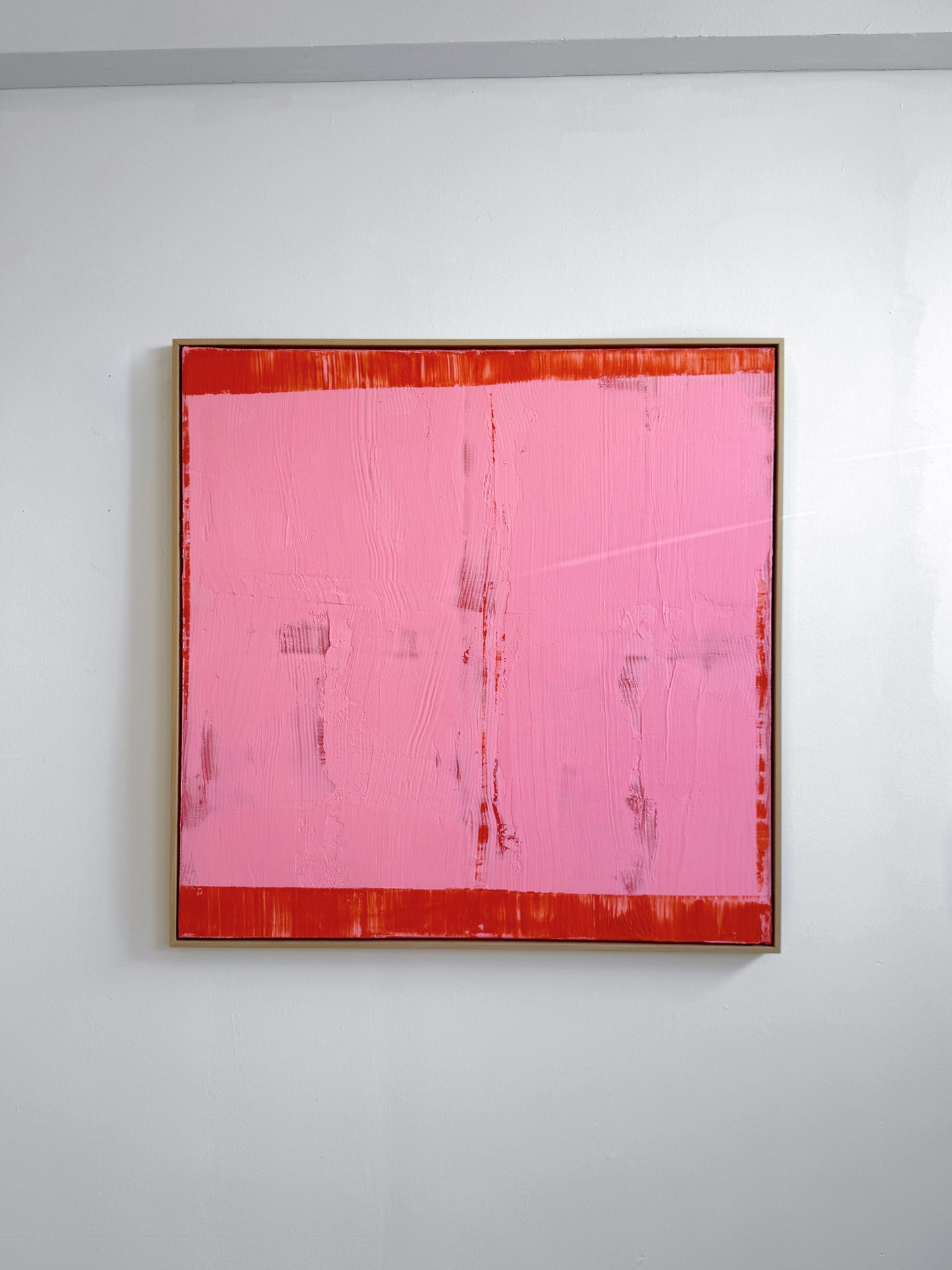 Abstraktes Bild - STRUCTURE Pink 100 x 100 cm