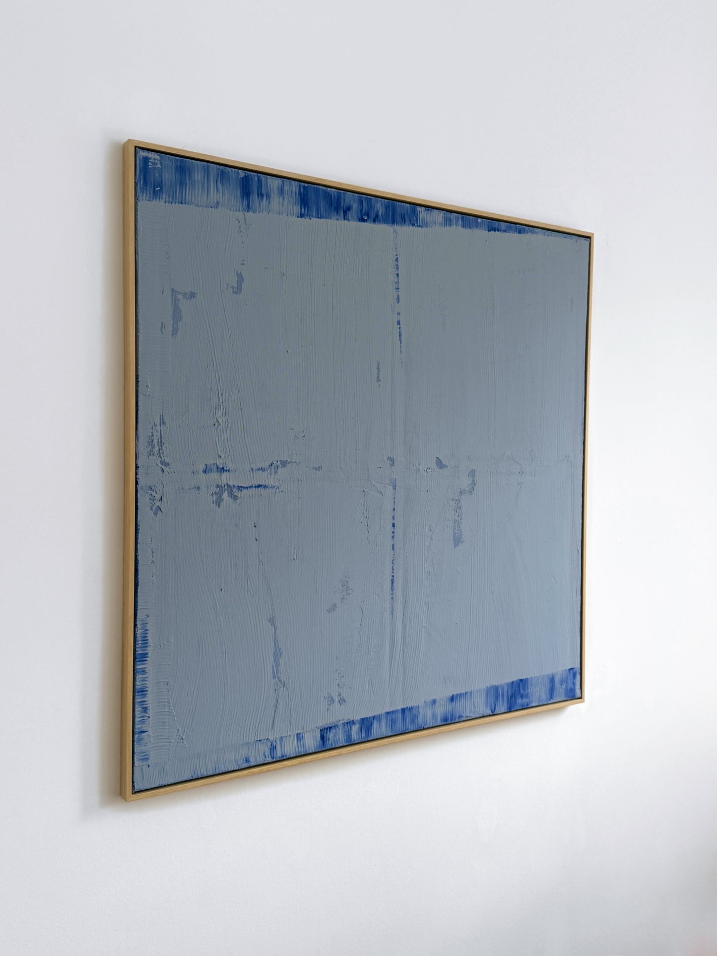 Abstraktes Bild - STRUCTURE Blau 120 x 120 cm