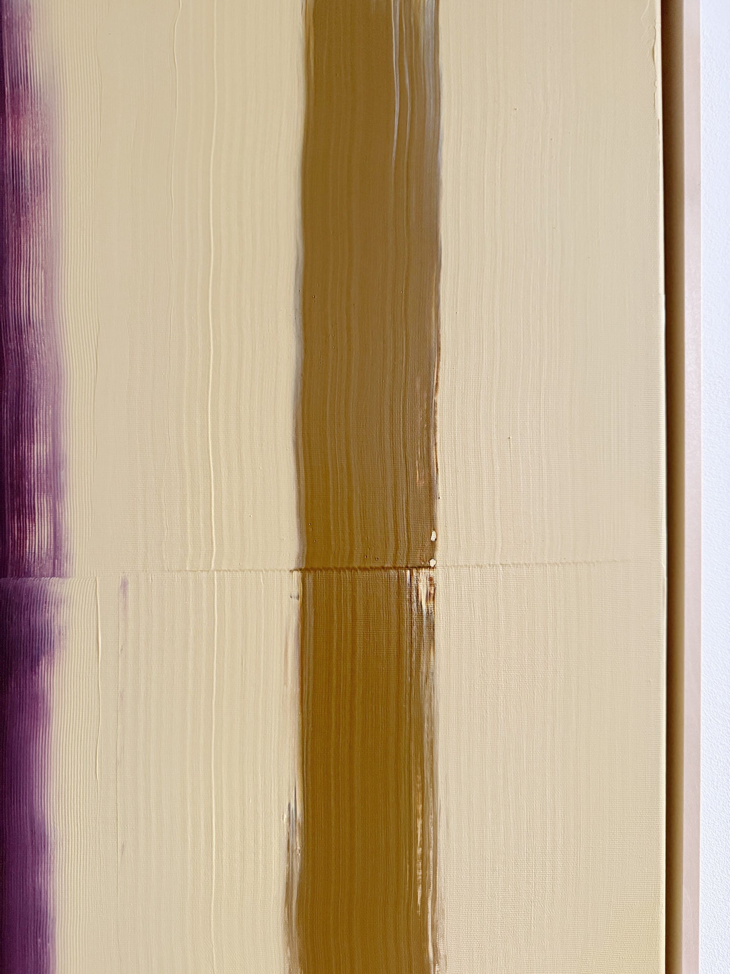 Abstraktes Bild - AURA BURGUNDY&OCKRE - 60 x 60 cm