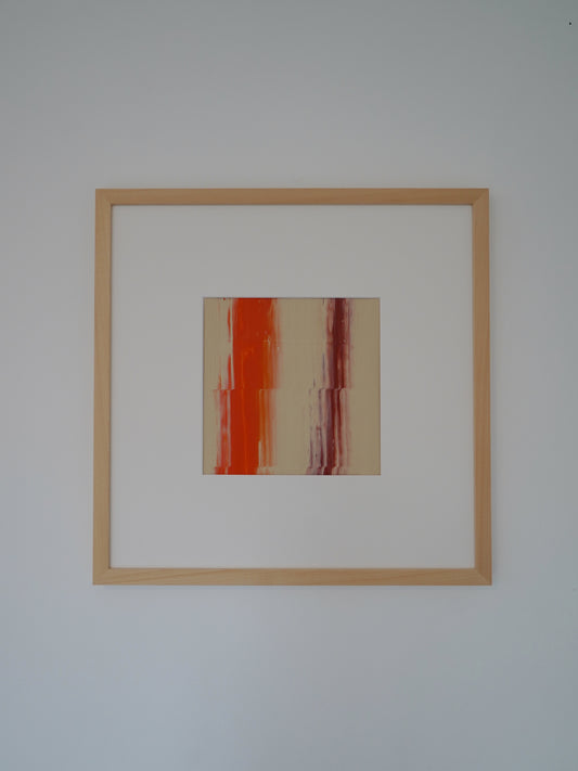 Framed "AURA" - Rust/Orange