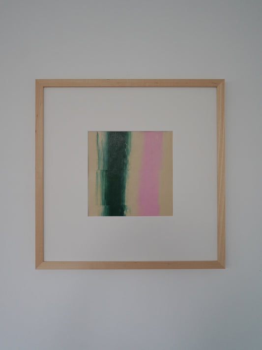 Framed "AURA" - Green/Pink