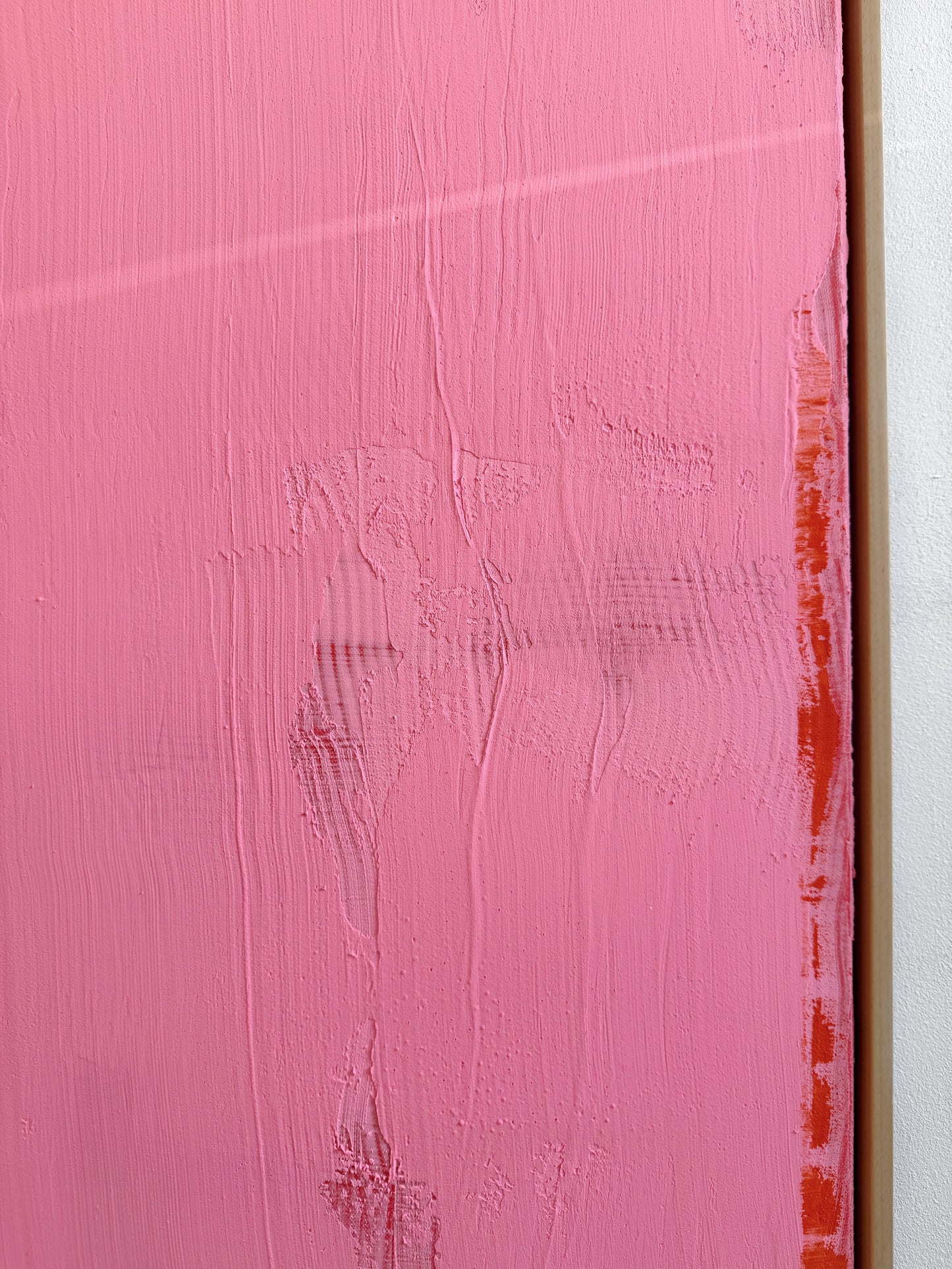 Abstraktes Bild - STRUCTURE Pink 100 x 100 cm