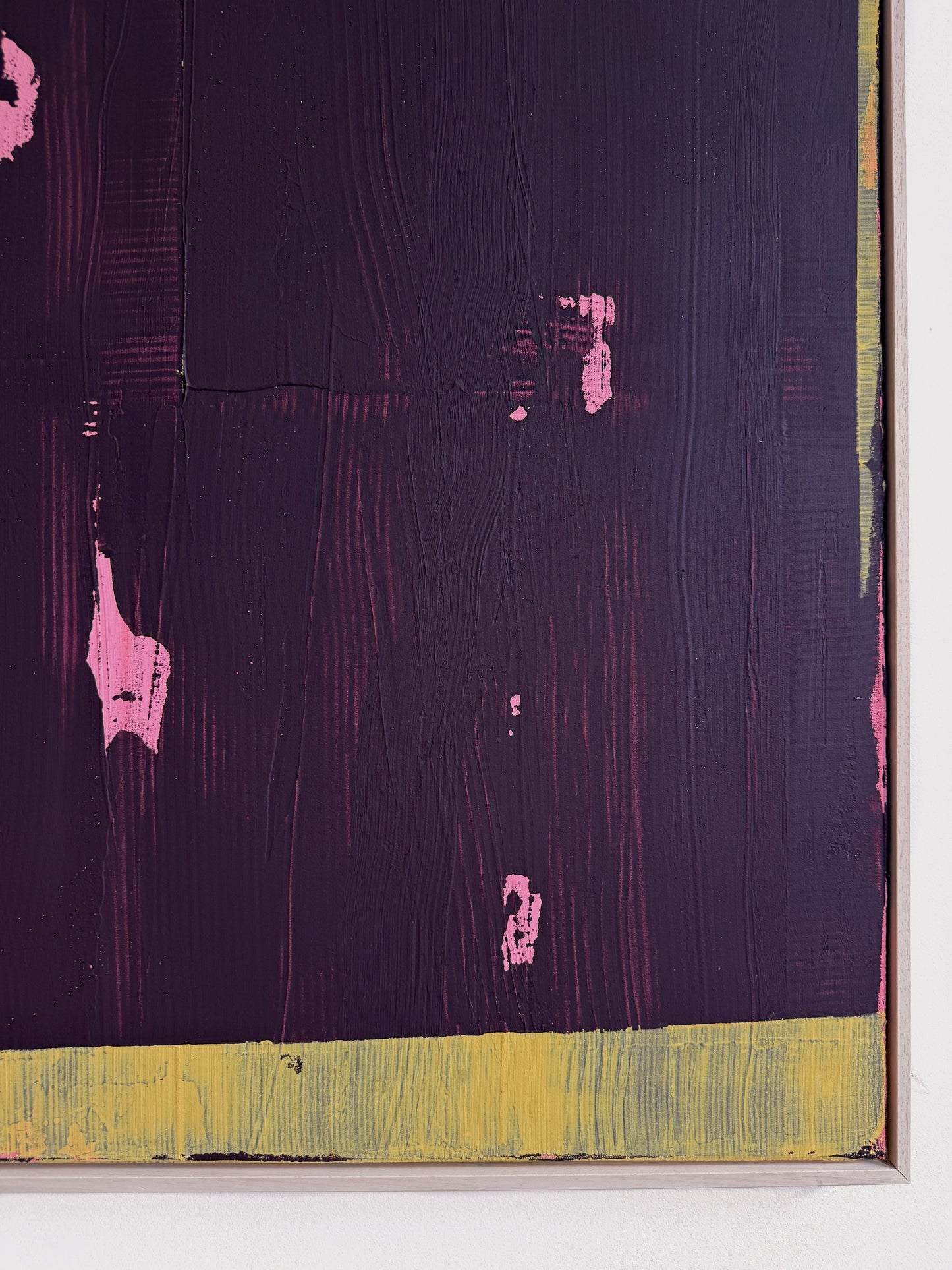 Abstraktes Bild - STRUCTURE Aubergine 100 x 100 cm