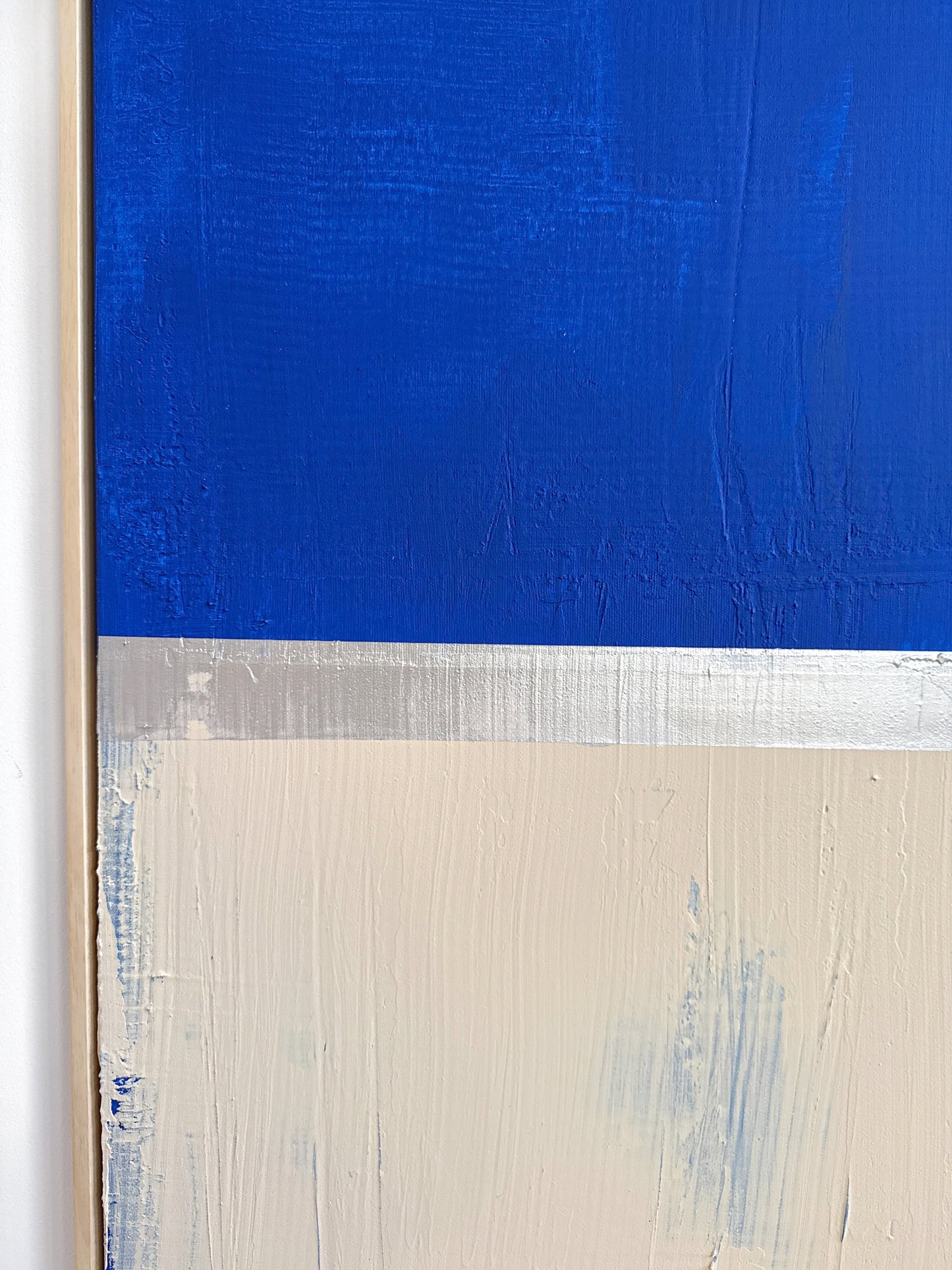 Abstraktes Bild - "Zyklus" Blau 120 x 120 cm