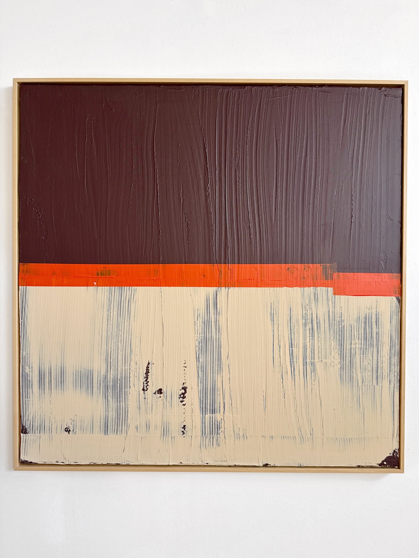 Abstraktes Bild - "Zyklus" Braun/ Orange 100 x 100 cm