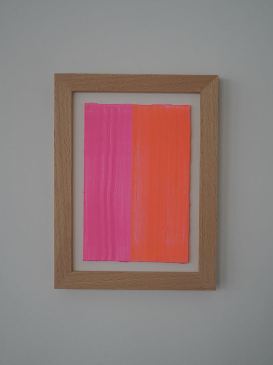 Mikro-Leinwand - Pink/Orange - 13 x 18 cm