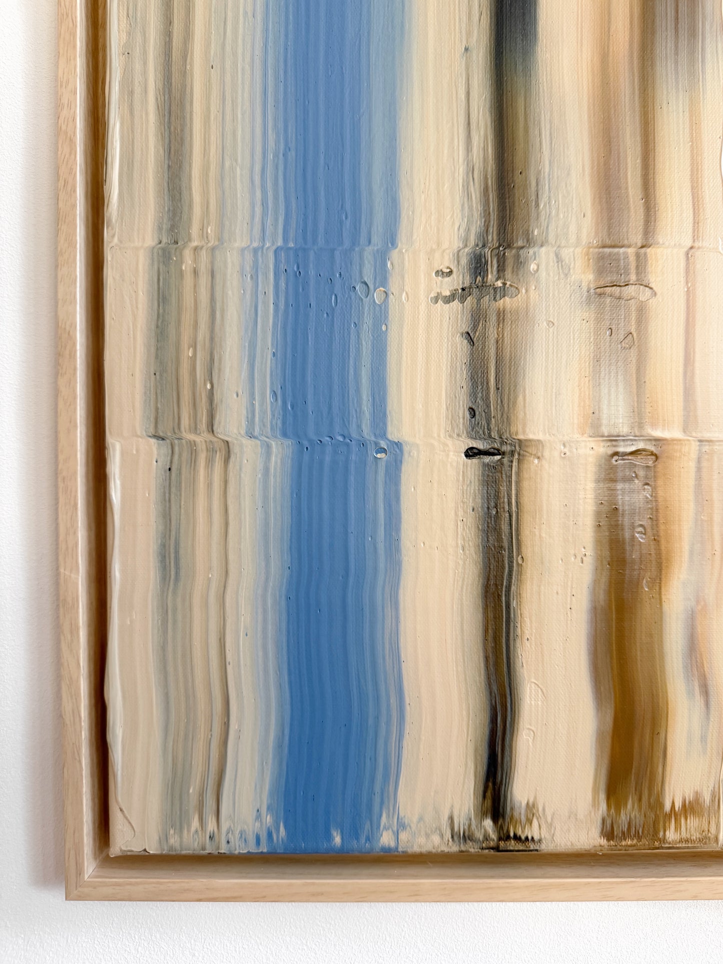 Abstraktes Bild - AURA Blau/Braun - 80 x 80 cm