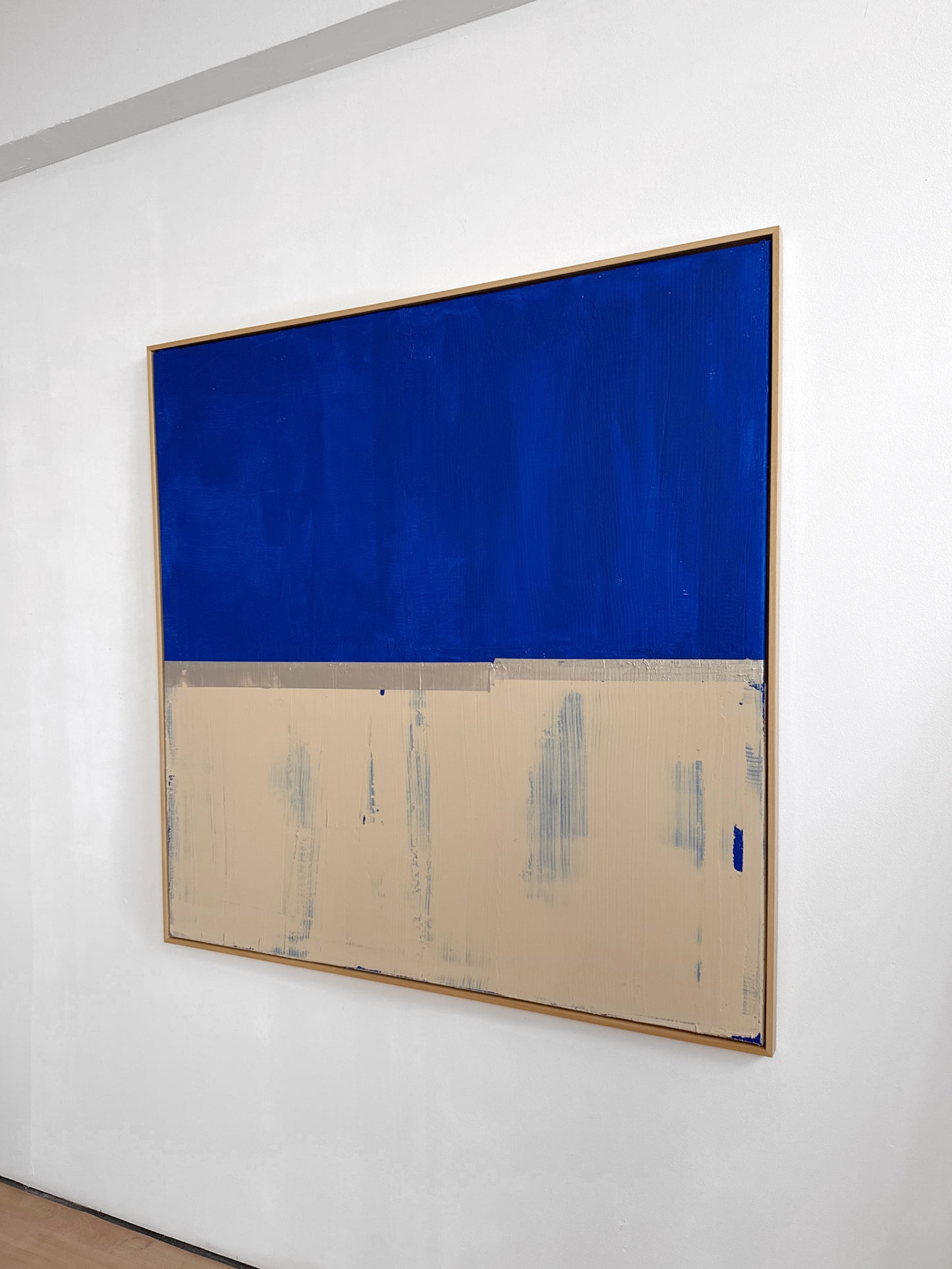 Abstraktes Bild - "Zyklus" Blau 120 x 120 cm