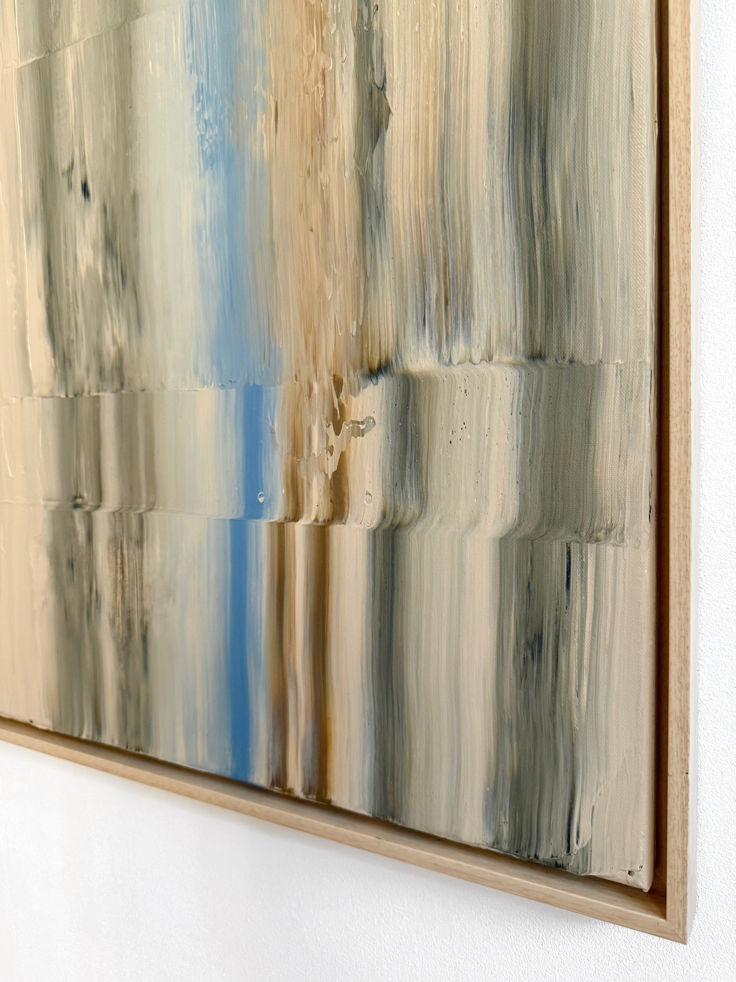Abstraktes Bild - AURA Blau/Braun - 80 x 80 cm